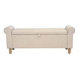 Winged Ottoman - Stone Linen - Sherborne - The Cotswold Company - thumbnail 2