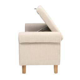 Winged Ottoman - Stone Linen - Sherborne - The Cotswold Company - thumbnail 5