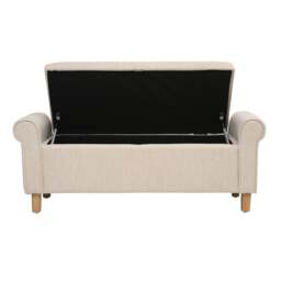 Winged Ottoman - Stone Linen - Sherborne - The Cotswold Company - thumbnail 3