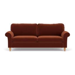 4 Seater Sofa - Brick - Matt Velvet - Hurley - The Cotswold Company - thumbnail 2