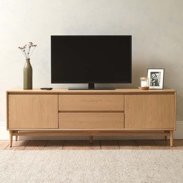 Winson Light Oak Media Tv Console up to 75 - The Cotswold Company - image 1