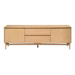 Winson Light Oak Media Tv Console up to 75 - The Cotswold Company - thumbnail 2