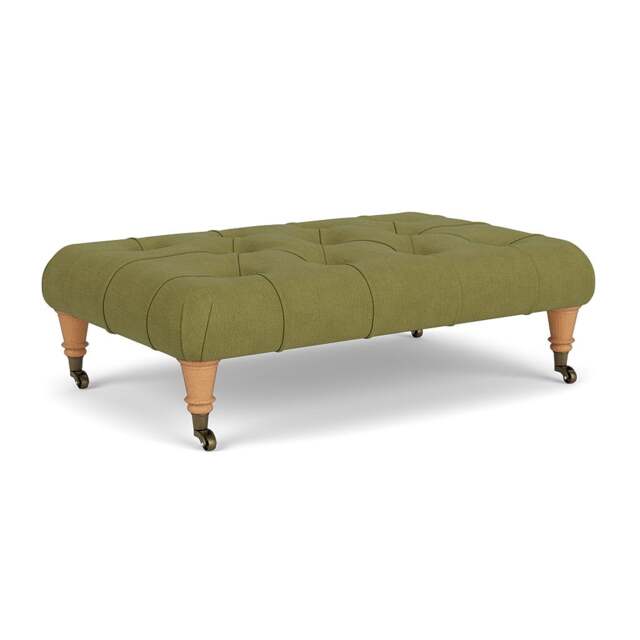 Foot Stool - Apple - House Linen Mix - Amelia Small - The Cotswold Company - image 1