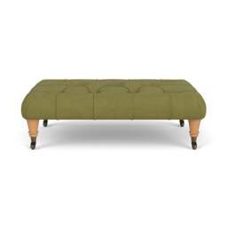 Foot Stool - Apple - House Linen Mix - Amelia Small - The Cotswold Company - thumbnail 2