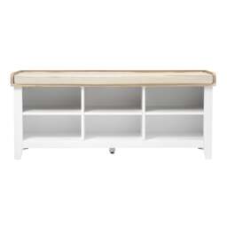 Large Open Shoe Bench - Chester Pure White - The Cotswold Company - thumbnail 2