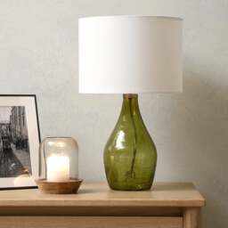 Hector Glass Small Lamp Forest - Home Accessories - The Cotswold Company - thumbnail 2