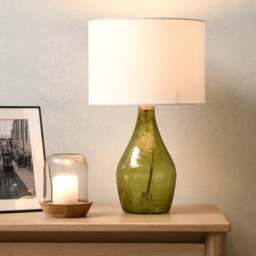 Hector Glass Small Lamp Forest - Home Accessories - The Cotswold Company - thumbnail 3