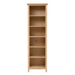 Inglesham Whitewash Oak Tall Slim Bookcase - The Cotswold Company - thumbnail 2