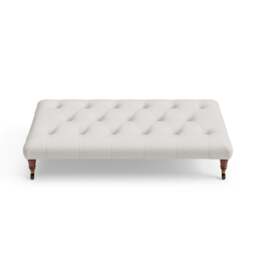 Foot Stool - Dove grey - House linen mix - Amelia Large - The Cotswold Company - thumbnail 5