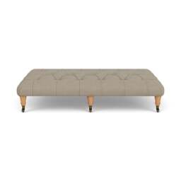 Foot Stool - Dove grey - House linen mix - Amelia Large - The Cotswold Company - thumbnail 2