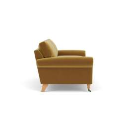 3 Seater Sofa - Mustard - Matt Velvet - Osbourne - The Cotswold Company - thumbnail 3