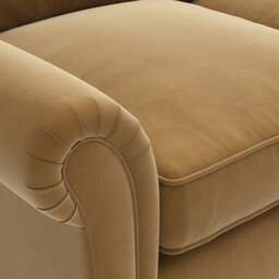 3 Seater Sofa - Mustard - Matt Velvet - Osbourne - The Cotswold Company - thumbnail 4