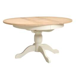 4-6 Seater Round Extending Dining Table - Chester Classic Cream - The Cotswold Company - thumbnail 5