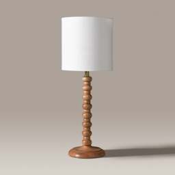 Bobbin Mango Wood Table Lamp - Home Accessories - The Cotswold Company - thumbnail 1