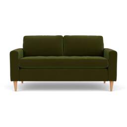 Large 2 Seater Sofa - Forest Green - Matt Velvet - Saxon - The Cotswold Company - thumbnail 2