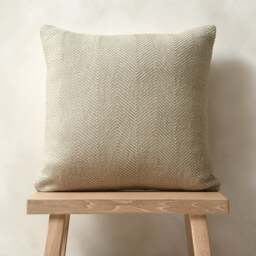 Herringbone Woven Cushion Soft Green - Home Accessories - The Cotswold Company - thumbnail 2