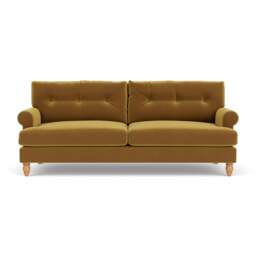 4 Seater Sofa - Mustard - Matt Velvet - Talbot - The Cotswold Company - thumbnail 2