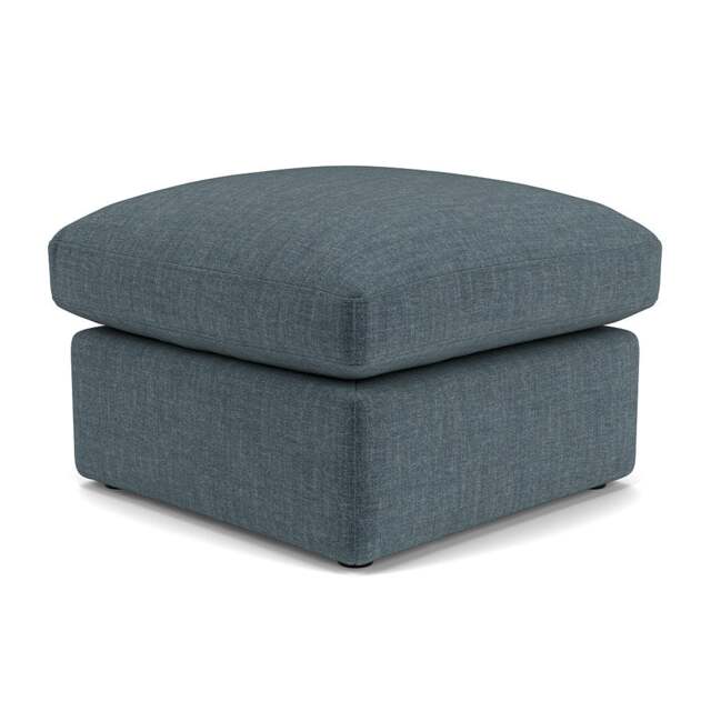 Foot Stool - Teal - Eco Chenille - Clarke Small - The Cotswold Company - image 1