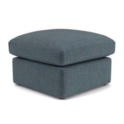 Foot Stool - Teal - Eco Chenille - Clarke Small - The Cotswold Company - thumbnail 1
