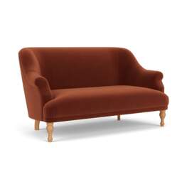 2 Seater Sofa - Brick - Matt Velvet - Everett - The Cotswold Company - thumbnail 1