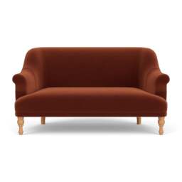 2 Seater Sofa - Brick - Matt Velvet - Everett - The Cotswold Company - thumbnail 2