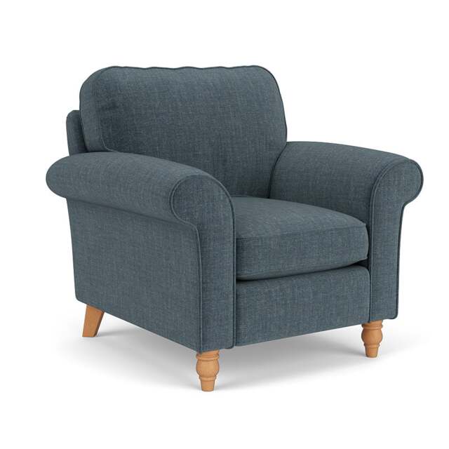 Armchair - Teal - Eco Chenille - Hurley - The Cotswold Company - image 1