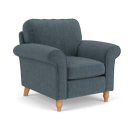 Armchair - Teal - Eco Chenille - Hurley - The Cotswold Company