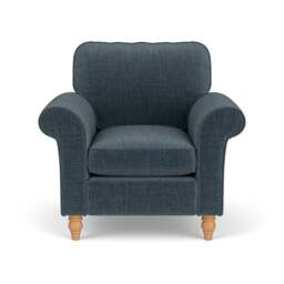 Armchair - Teal - Eco Chenille - Hurley - The Cotswold Company - thumbnail 2