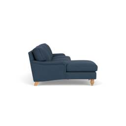 Chaise Large Left Hand - Indigo - House linen mix - Morris - The Cotswold Company - thumbnail 3