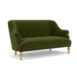 2 Seater Sofa - Forest Green - Matt Velvet - Everett - The Cotswold Company