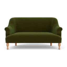 2 Seater Sofa - Forest Green - Matt Velvet - Everett - The Cotswold Company - thumbnail 2