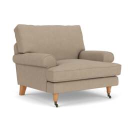 Armchair - Natural - House Linen Mix - Stewart - The Cotswold Company