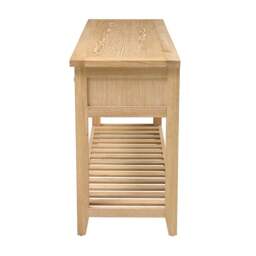 Inglesham Whitewash Oak Large Console Table - The Cotswold Company - thumbnail 5
