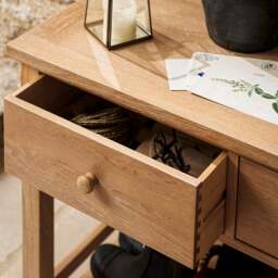 Large Console Table - Inglesham Whitewash Oak - The Cotswold Company - thumbnail 2