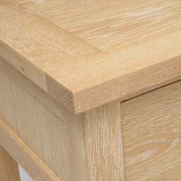 Inglesham Whitewash Oak Large Console Table - The Cotswold Company - thumbnail 6