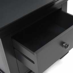 Chantilly Dusky Black Set of 2 Jumbo Bedside Tables - The Cotswold Company - thumbnail 6