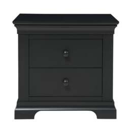 Chantilly Dusky Black Set of 2 Jumbo Bedside Tables - The Cotswold Company - thumbnail 4