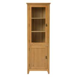 Oakland Rustic Oak Corner Display Cabinet - The Cotswold Company - thumbnail 3