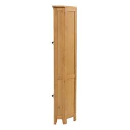 Oakland Rustic Oak Corner Display Cabinet - The Cotswold Company - thumbnail 5