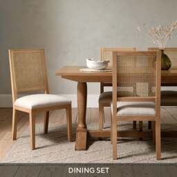 Elkstone Mellow Oak 6 - 8 Seater Dining Table and 6 Dining Chairs Set - The Cotswold Company - thumbnail 1