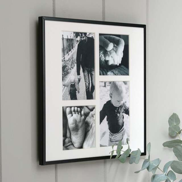 Fine Black Metal 4 Aperture Photo Frame - Home Accessories - The Cotswold Company - image 1