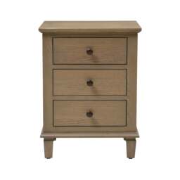 Bibury Smoked Oak 3 Drawer Bedside - The Cotswold Company - thumbnail 2