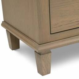 Bibury Smoked Oak 3 Drawer Bedside - The Cotswold Company - thumbnail 4