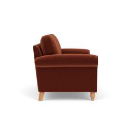 Large 2 Seater Sofa - Brick - Matt Velvet - Hurley - The Cotswold Company - thumbnail 3