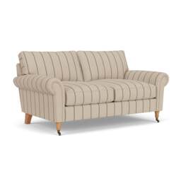 Large 2 Seater Sofa - Charcoal - Compton Stripe - Osbourne - The Cotswold Company
