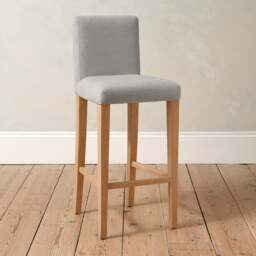 Alder Upholstered Bar Stool Grey - The Cotswold Company