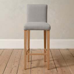 Alder Upholstered Bar Stool Grey - The Cotswold Company - thumbnail 2
