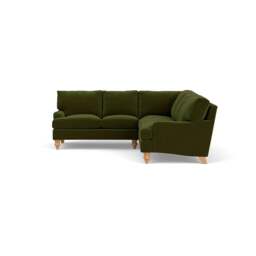 Corner Sofa - Forest Green - Matt Velvet - Morris - The Cotswold Company - thumbnail 2