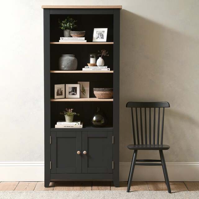 Alcove Display Cabinet - Chester Charcoal - The Cotswold Company - image 1