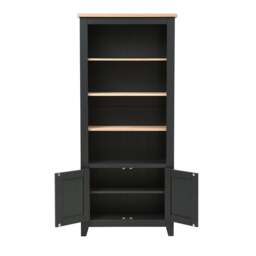 Alcove Display Cabinet - Chester Charcoal - The Cotswold Company - thumbnail 3